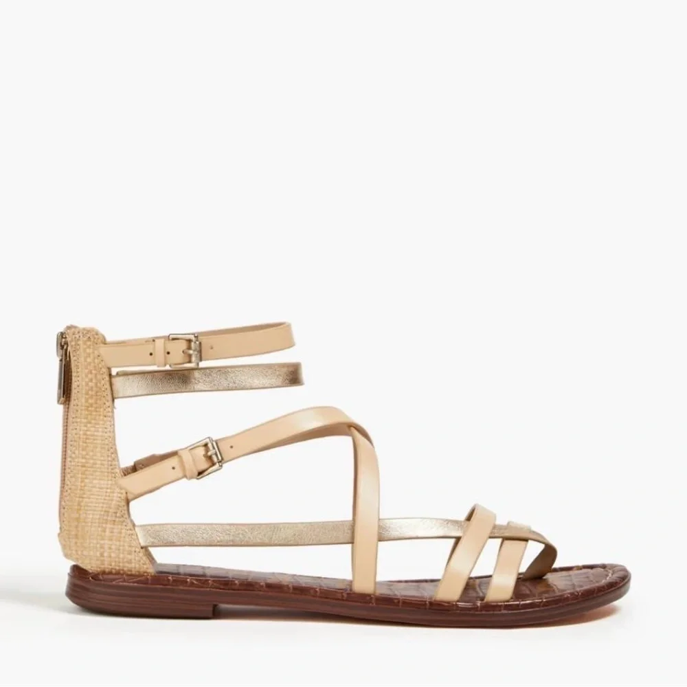 Sam Elderman Gibbs Leather Strappy Gladiator Sandals - NWT - Picture 3 of 11
